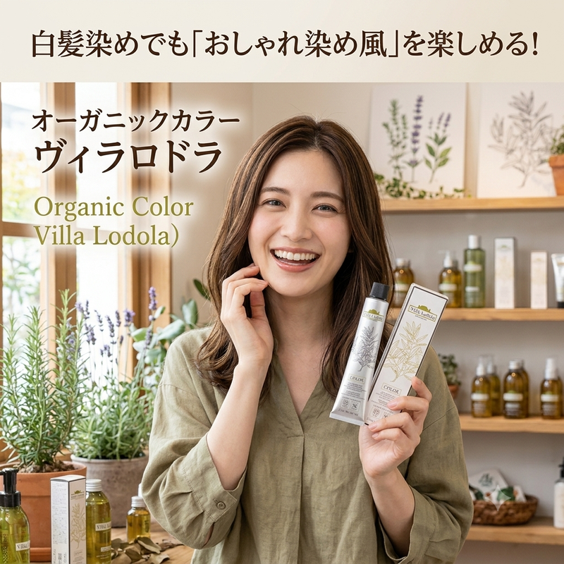 白髪もしっかり染まる！大人女性に選ばれるオーガニックカラー
